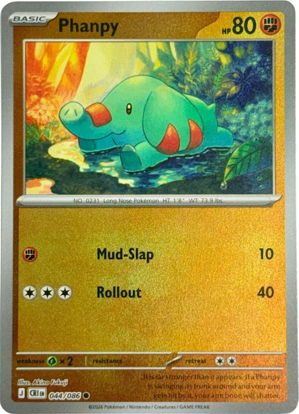 Chaos Rising Phanpy #044/86 reverse holo